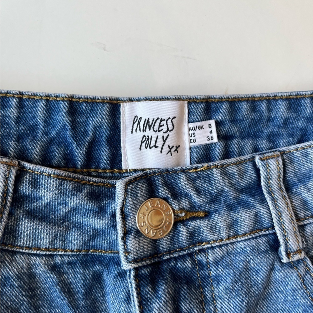Princess Polly Hayden Knee Rip Jeans in Mid Wash Denim - Picture 6 of 6
